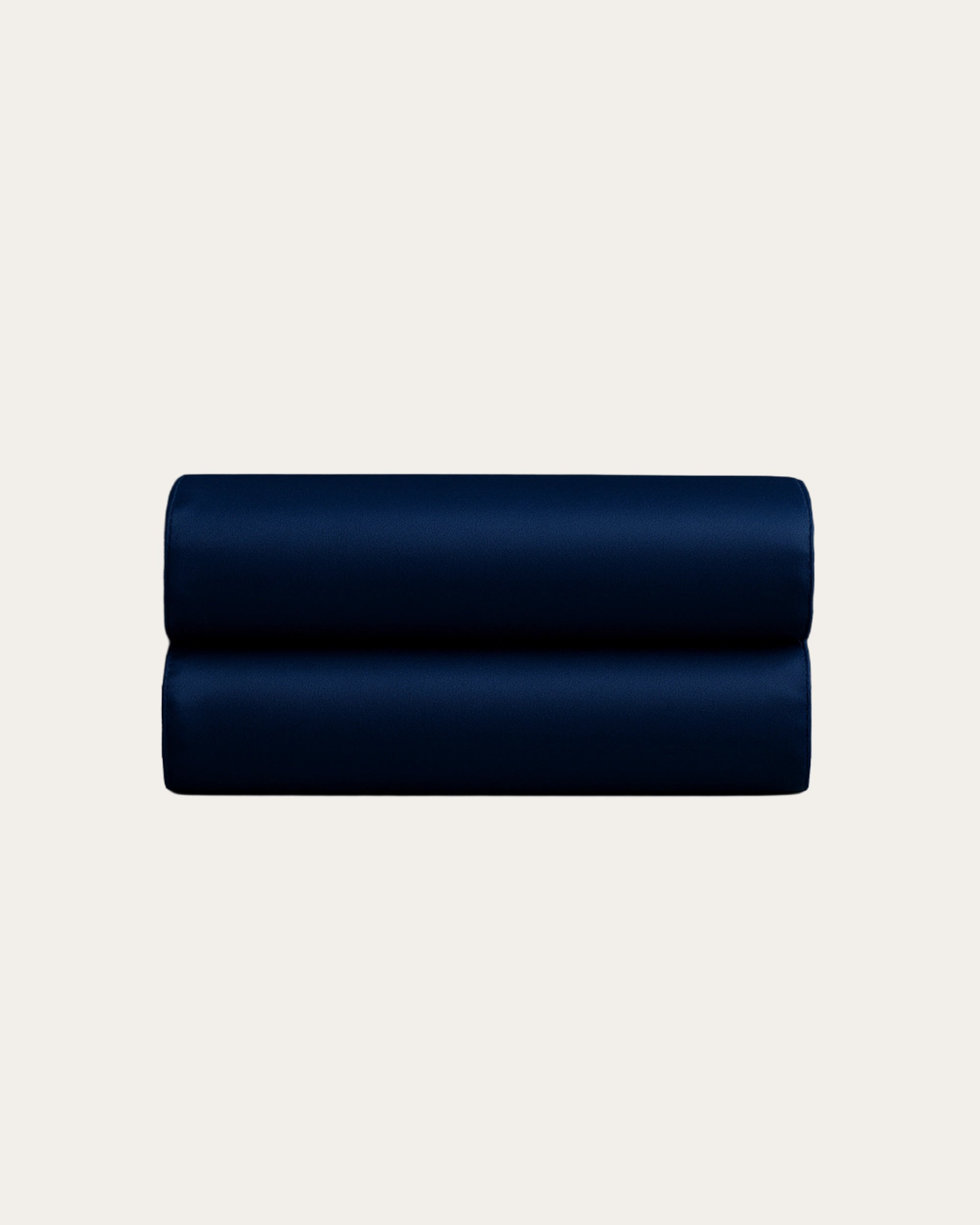 Luxurious Midnight Blue satin fitted sheet for silky softness and elegant bedroom comfort.