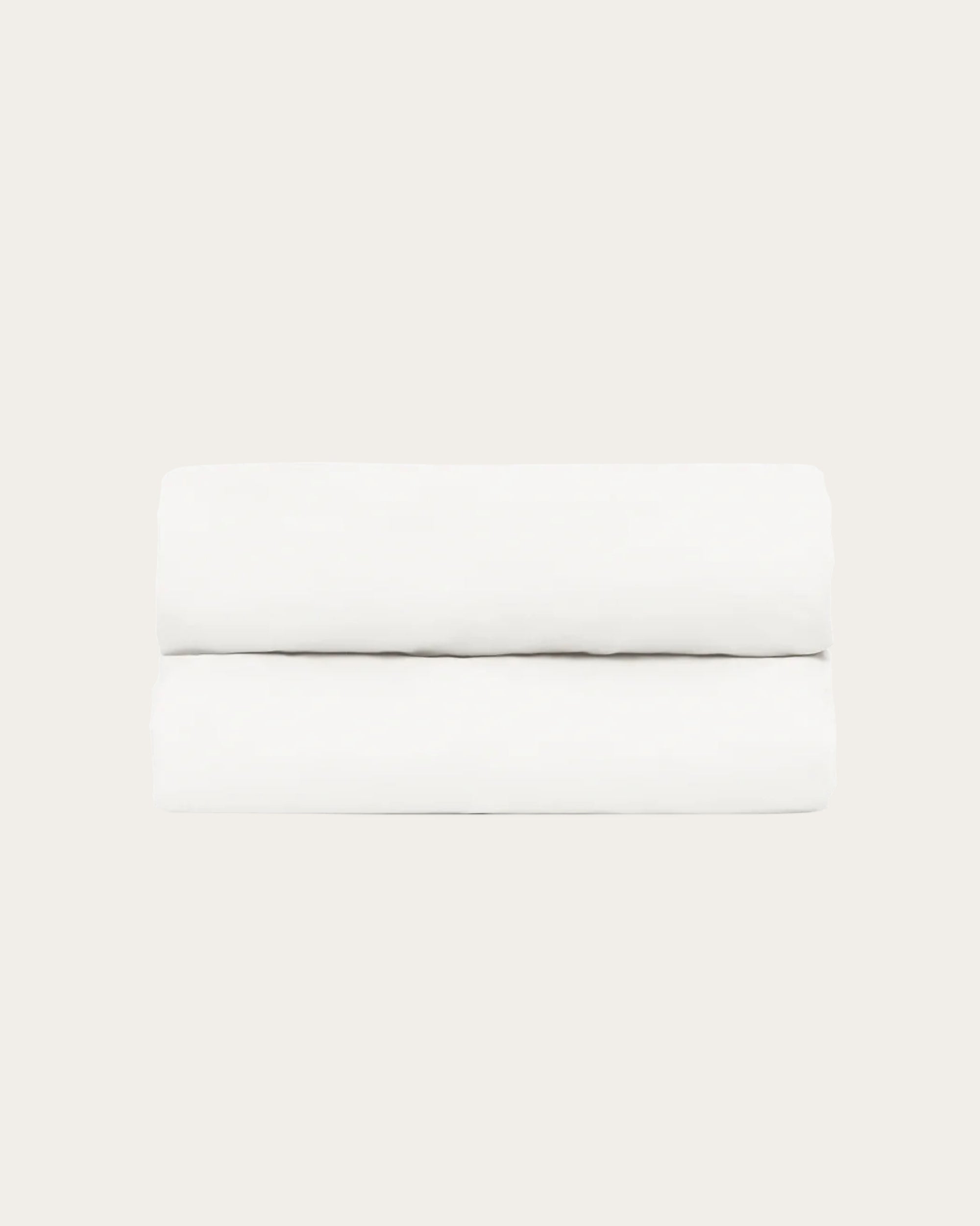 Luxurious Frost White satin fitted sheet offering silky softness and elegant bedroom comfort.